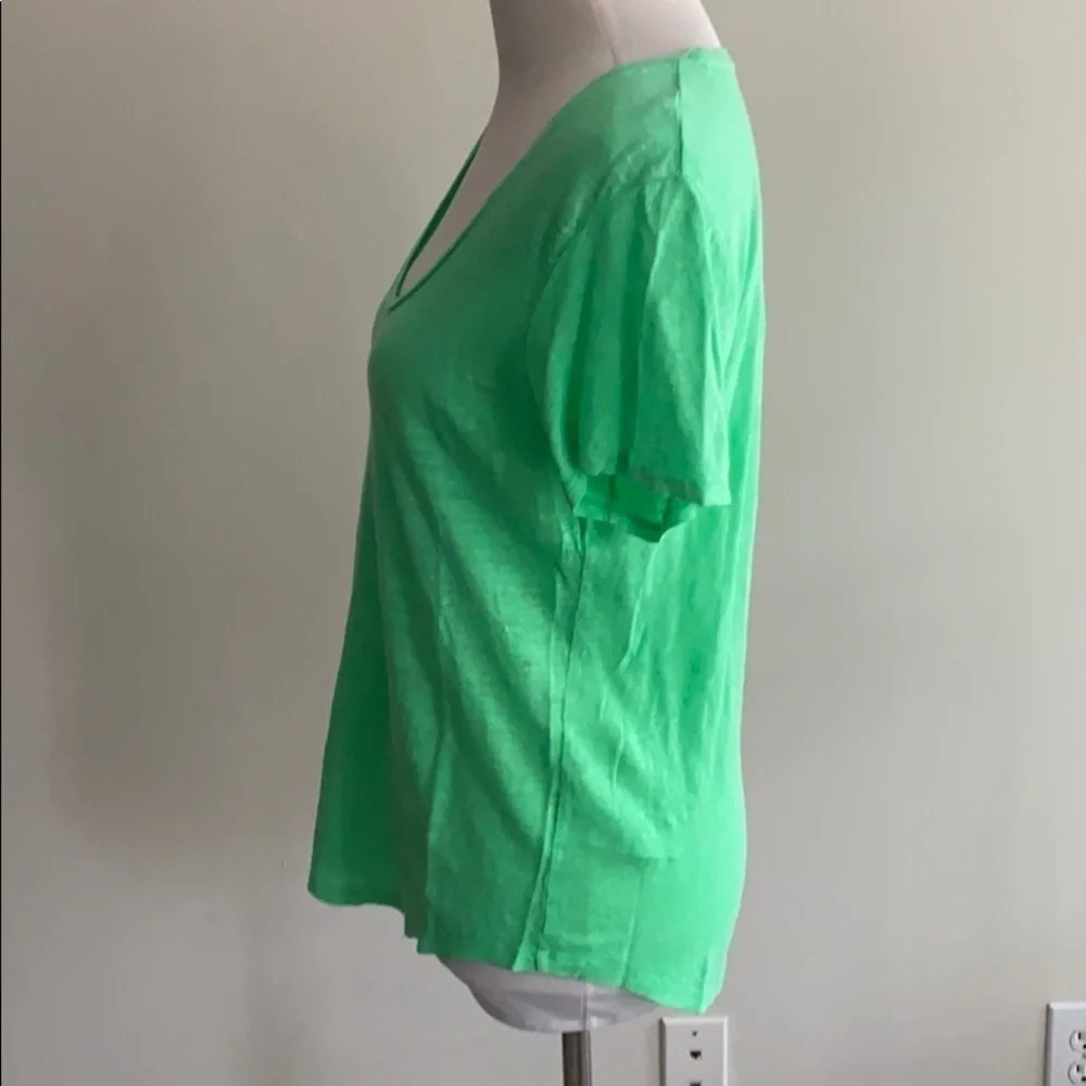•J Crew• 100% Linen Scoop neck Tee, Like New☘️ - Picture 4 of 6